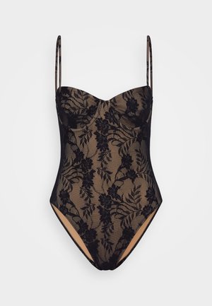 Norma Kamali UNDERWIRE MIO - Traje de baño - black/nude