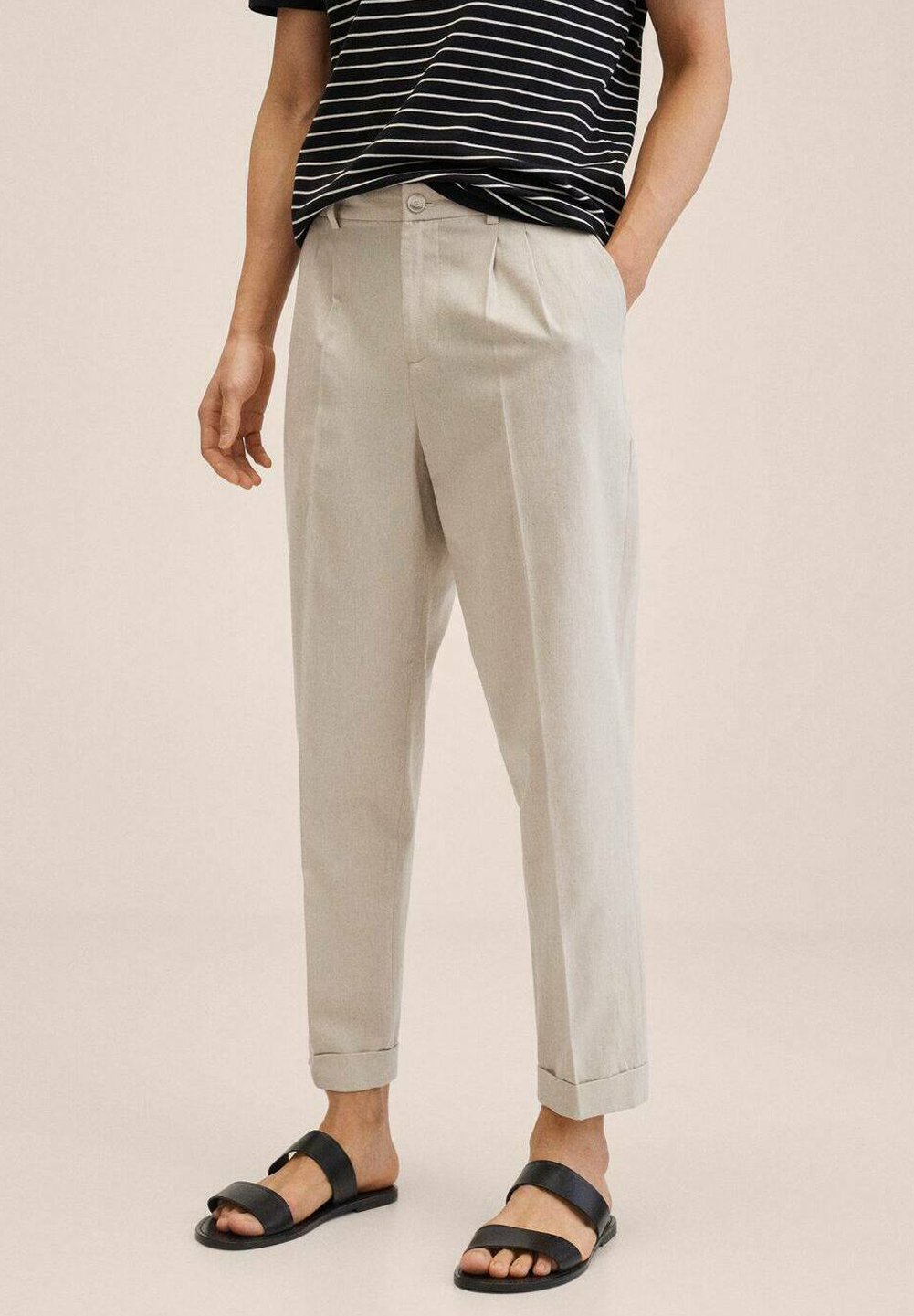 Mannen Zomer Casual Broek Natuurlijke Katoenen Linnen Broek Wit Linnen  Elastische Taille Rechte Broek|casual pants|linen trousersstraight pants -  AliExpress