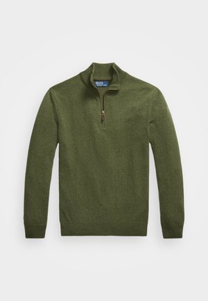 Polo Ralph Lauren WOOL QUARTER-ZIP JUMPER - Jumper - classic olive heather
