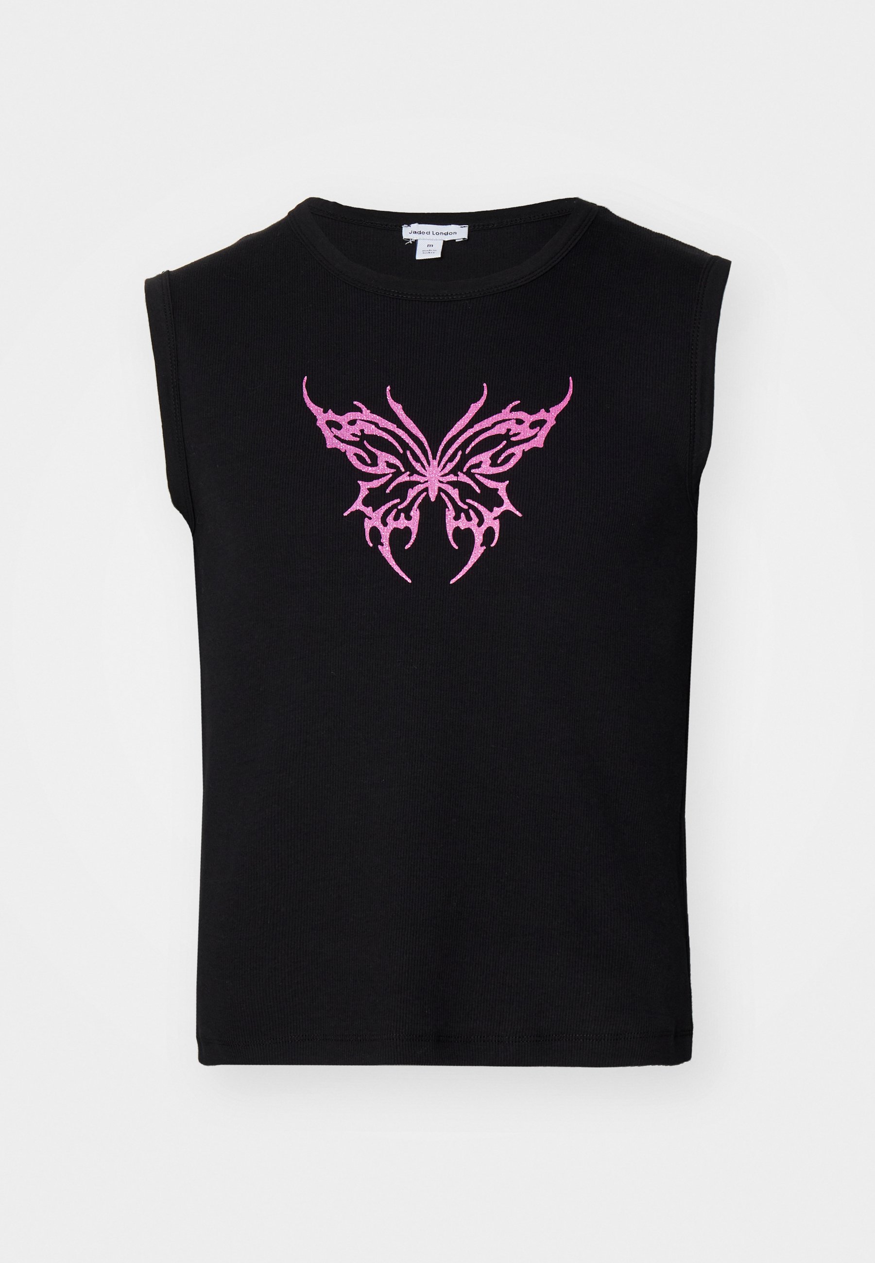 JADED LONDON ウッドランド カモ タトゥー アップリケ トップ Woodland Camo Tattoo Applique Top | Jaded London | Clothing