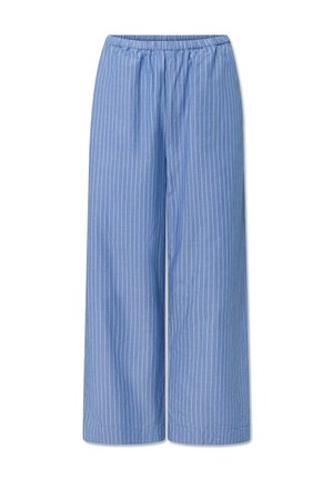WIDE LEG  - Stoffhose - blau weiß