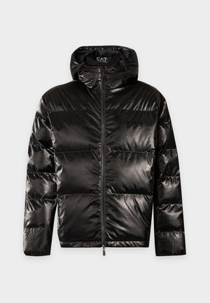 EA7 Emporio Armani, MOUNTAIN HOODED LOGO REPEAT - Χειμωνιάτικο μπουφάν - black
