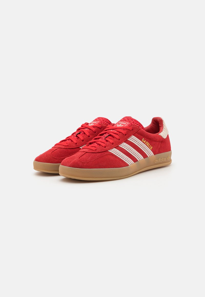 adidas Originals GAZELLE INDOOR - Baskets basses - better scarlet/wonder white/rouge - ZALANDO.FR