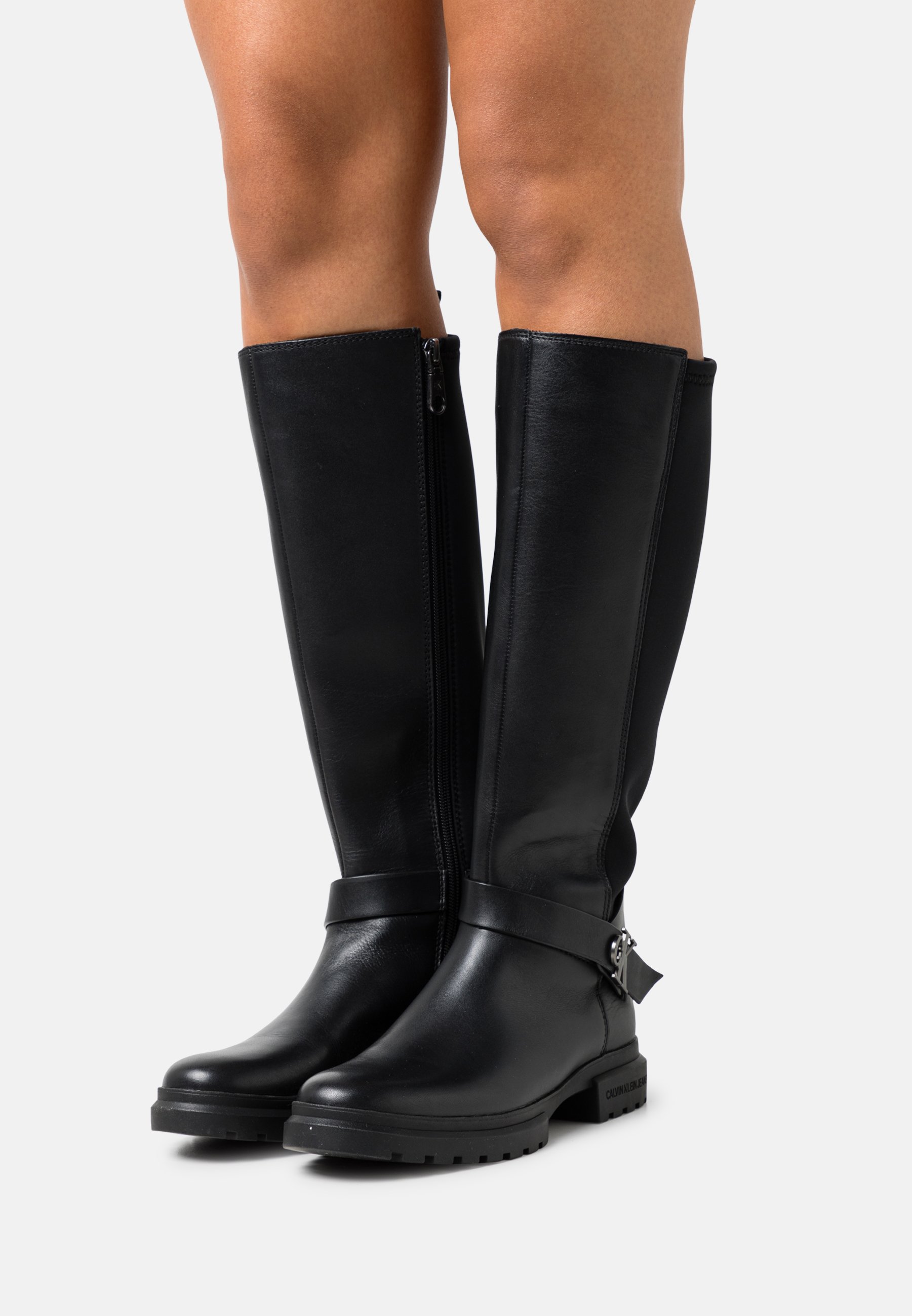 Calvin Klein Jeans CLEATED HIGH BOOT BUCKLE - Stivali alti - black/nero -  Zalando