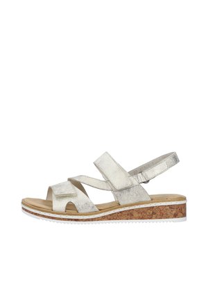 Rieker Sandalen met sleehak - beige