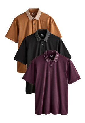 Next THREE PACK - Bluză polo - berry printed collar