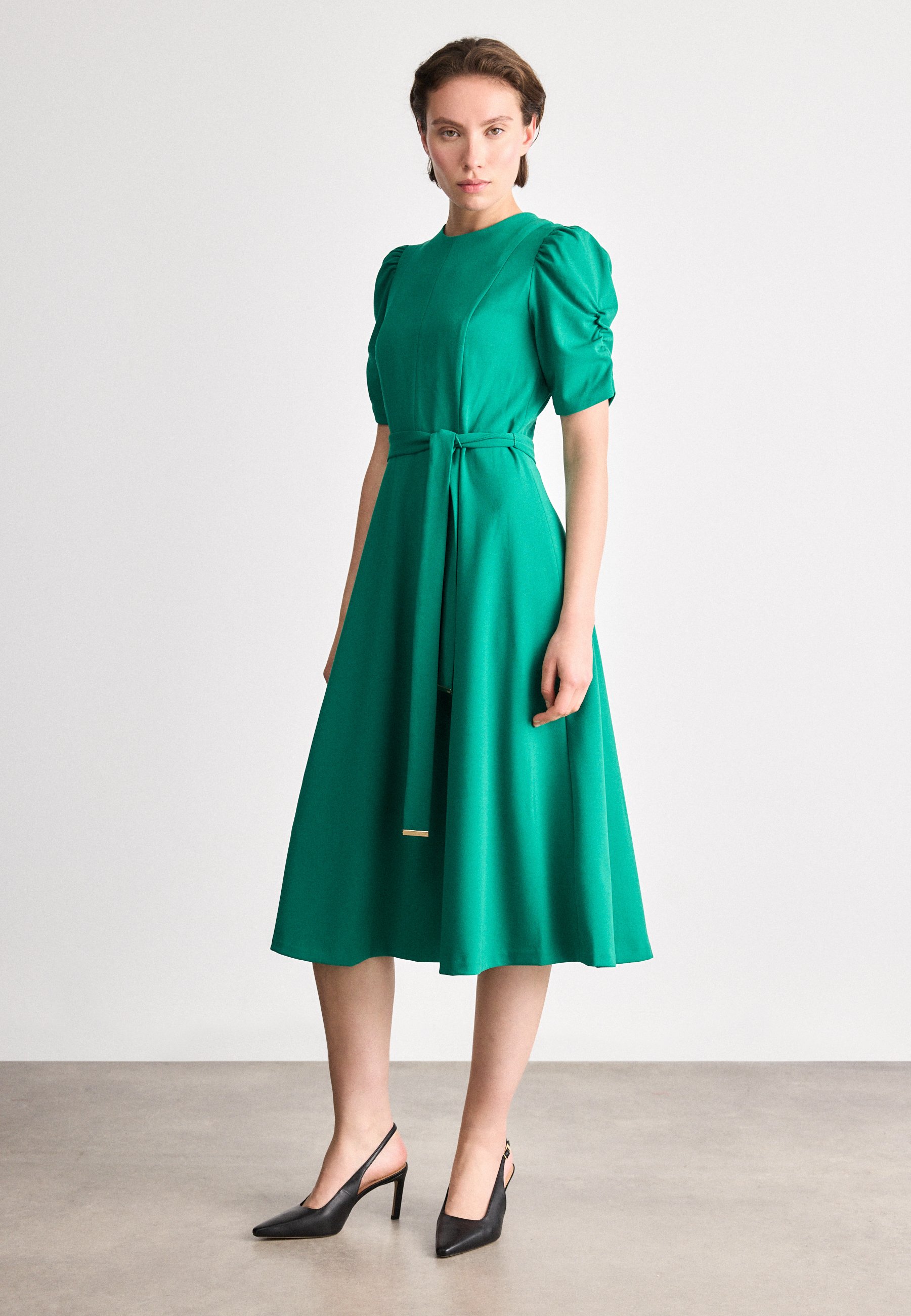 DKNY RUCHED MIDI DRESS - Day dress - meadow/green - Zalando.ie