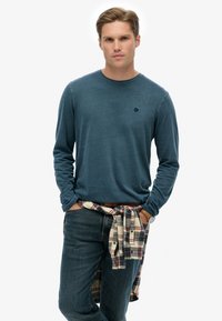 Superdry & Co CLASSIC ESSENTIAL - Longsleeve - washed faded navy