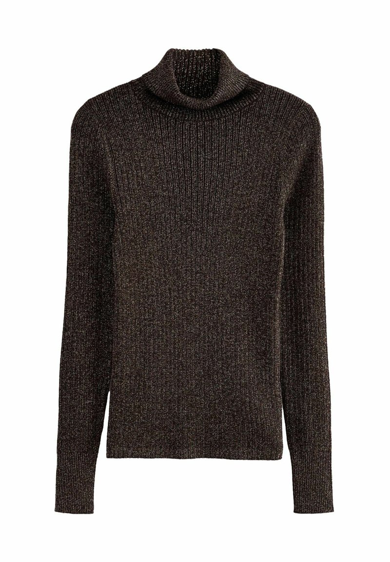 Next HIGH ROLL NECK  - Svetr - brown chocolate sparkle