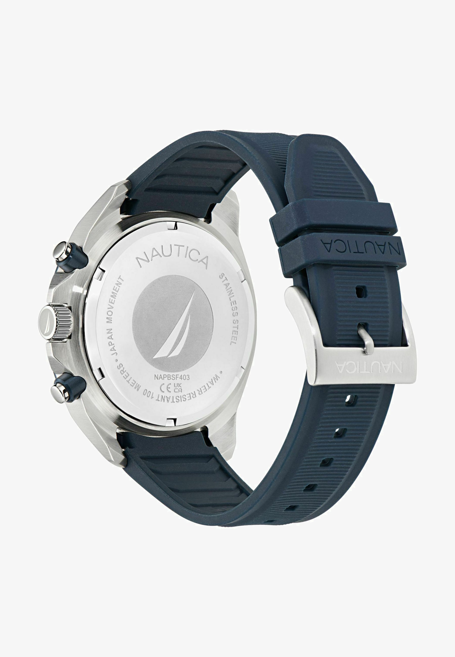 Nautica Orologio Uomo NCT 19 NAD17525G | Cronografo 2 Contatori, Quadrante Bianco, Cinturino Pelle Marrone