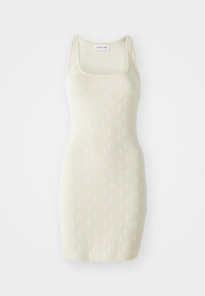 MARINE SERRE MOON FITTED DRESS - Abito in maglia - off white