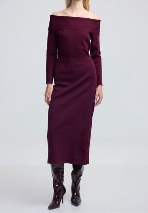 Jupe crayon - bordeaux