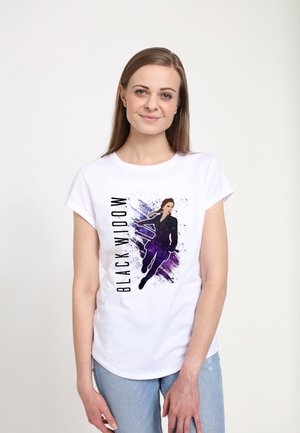 AVENGERS  ENDGAME BLACK WIDOW PAINTED - Print T-shirt - white