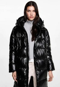 Mango Kids Zimný kabát - black
