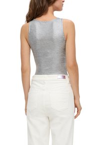 QS IM METALLIC-LOOK - Top - silber