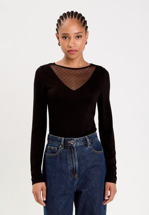 LANGARM MIT RUNDHALSAUSSCHNITT - Longsleeve - noir