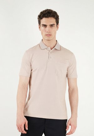 Lela & Buratti, LELA & BURATTI POLO T-SHIRT REGULAR FIT - Polosärk - beige