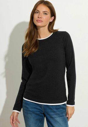 CREW NECK  - Striktrøje - black