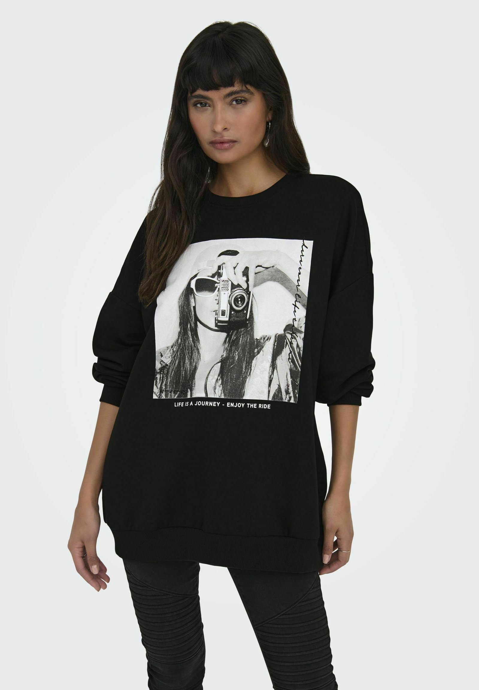 ONLY PRINT - Sweatshirt - black/schwarz - Zalando.de