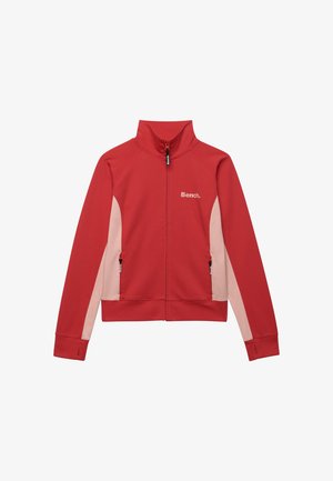 Bench, BENCH X SUPERDRY & CO BENCH HIGH NECK CONTRAST TRACK TOP - Sweatjakke - scarlet bench pink