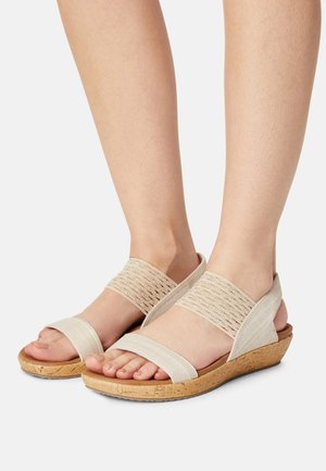 Skechers, Sandalen met plateauzool - beige