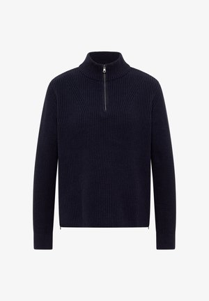 Cecil, LANGARM PULLOVER MIT STEHKRAGEN UND ZIPPER - Jumper - urban dark blue