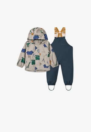 MANU SET UNISEX - Regenjas - dinosaurs / mist