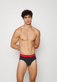 Calvin Klein Underwear HIP BRIEF 3 PACK COTTON STRETCH - Cuecas - black