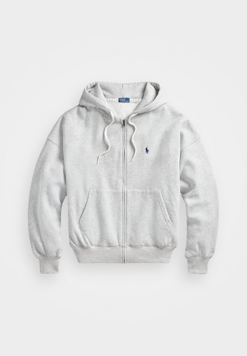 Polo Ralph Lauren OVERSIZE WORKWEAR ZIP HOODIE - Majica s kapuljačom i patentnim zatvaračem - light smoke heather