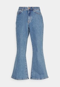 Noisy May Petite NMNAT - Calças de ganga à boca de sino - medium blue denim