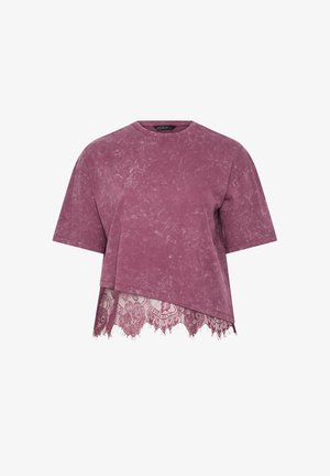 Yours Clothing, Print T-shirt - mauve