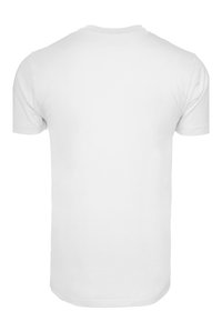 White short-sleeve t-shirt, made from soft cotton, with a round neckline and a smooth texture. No visible logos or patterns.