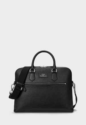 Polo Ralph Lauren PEBBLED LEATHER COMMUTER BAG - Briefcase - black