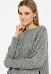 LIU JO WITH GEMSTONES - Maglione - grey