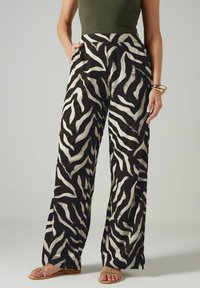 Long Tall Sally WIDE LEG - Broek - black