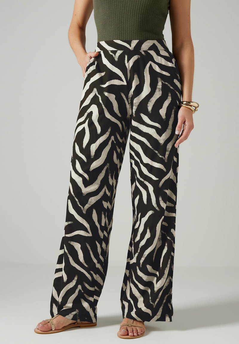 Long Tall Sally WIDE LEG - Broek - black