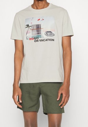 Print T-shirt - beige