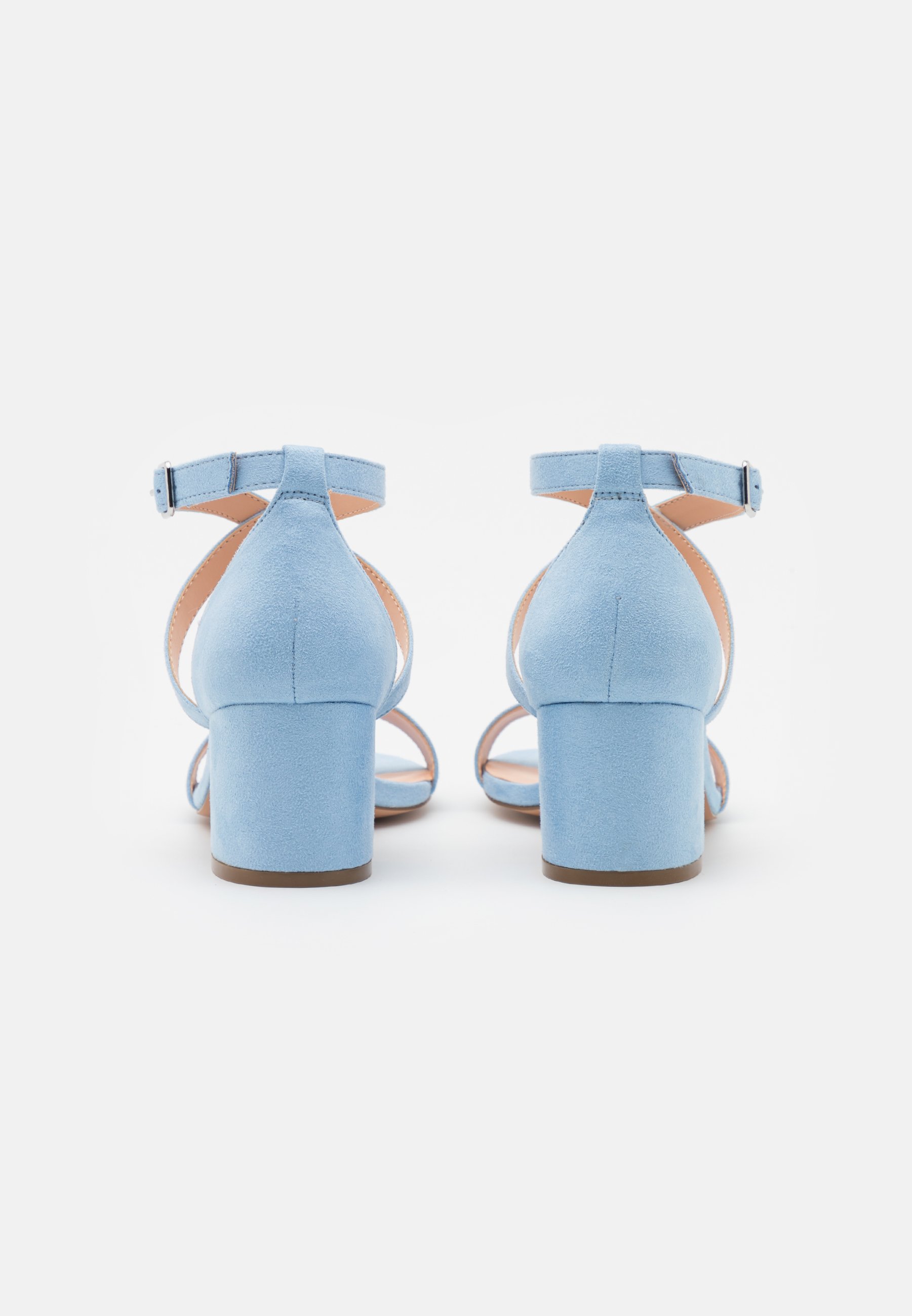 light blue suede sandals