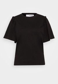 SLFPENELOPE RUFFLE TEE - Trükipildiga T-särk - black