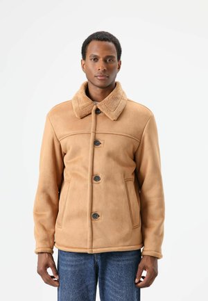 SUEDE LOOK - Imitatieleren jas - camel
