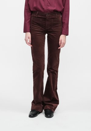 FLARE - Tygbyxor - mahogany