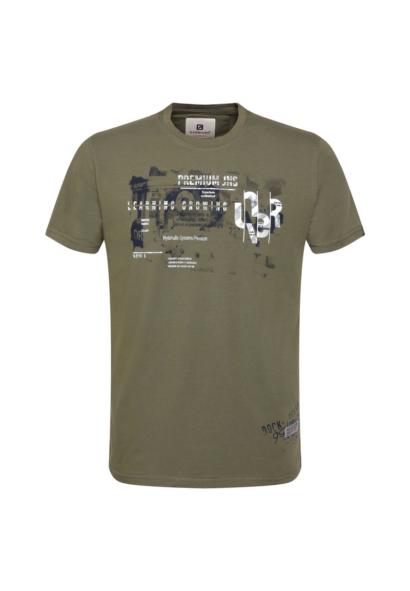 Gabbiano ROUND NECK - Apdrukāts T-krekls - army