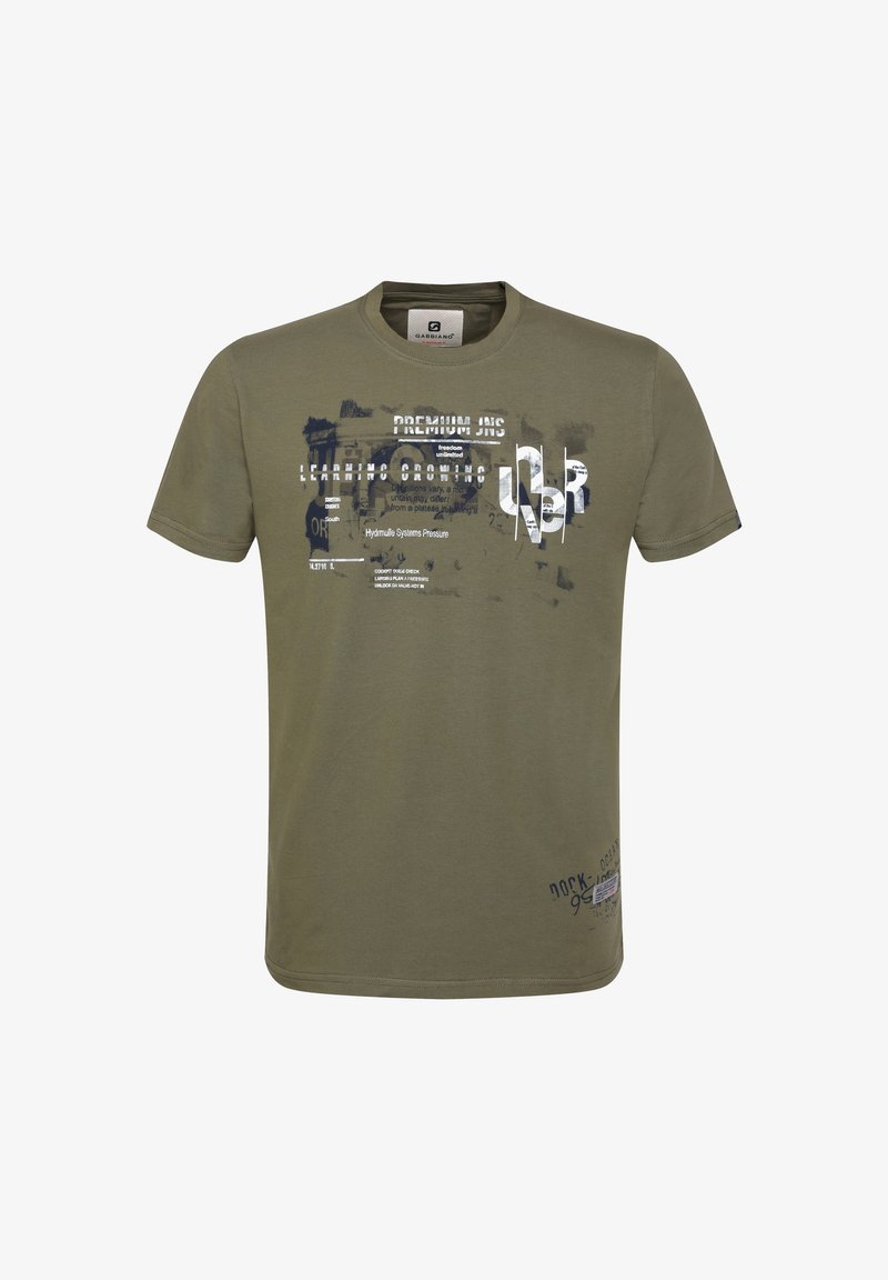 Gabbiano ROUND NECK - Apdrukāts T-krekls - army