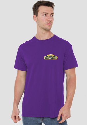 Cotton Soul, POLAR EXPRESS/CONDUCTOR - Print T-shirt - purple