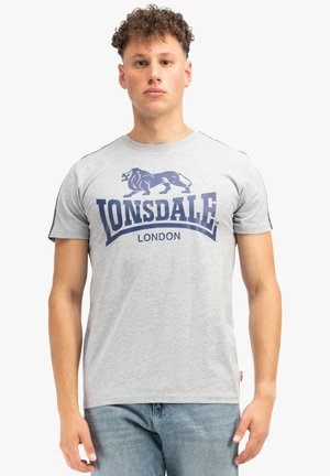 Printtipaita - marl grey navy