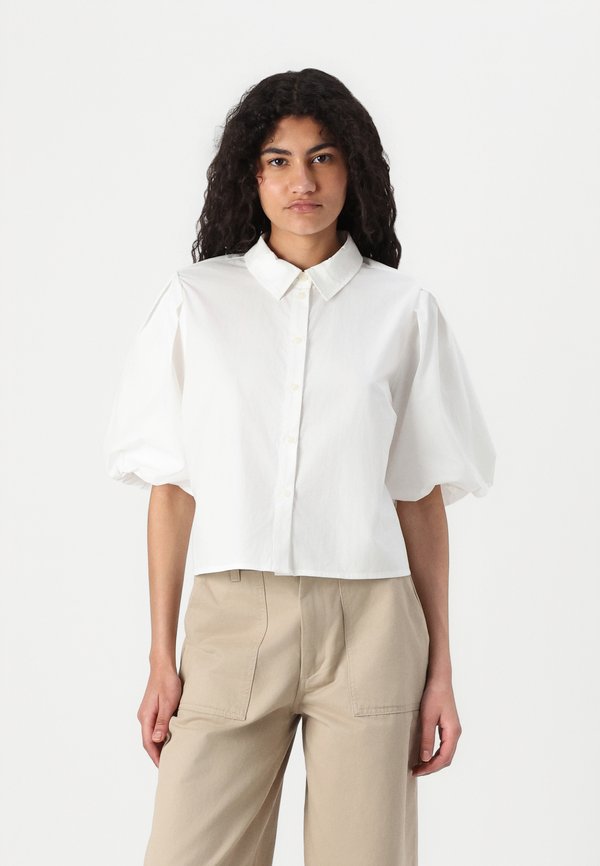 ONLTIELLA PUFF SHIRT - Button-down blouse - cloud dancer