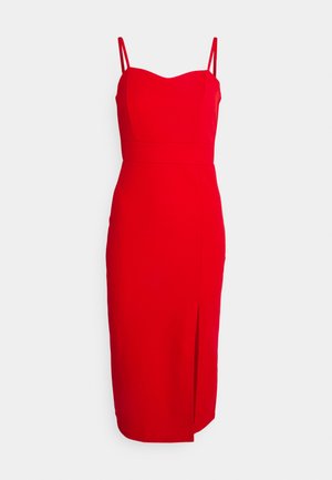WAL G., JESSIE BOW TIE MIDI DRESS - Etuikjole - red