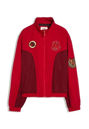 Bershka, PRINTED ZIP-UP JACKET - Veste mi-saison - red