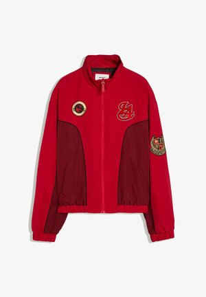 Bershka, PRINTED ZIP-UP JACKET - Jas - red