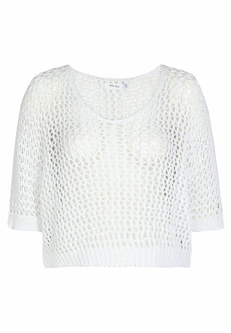 Damen Strickjacken | Paprika Strickpullover white/weiß - NR28236 Damen Strickjacken | Paprika Strickpullover white/weiß - NR28236